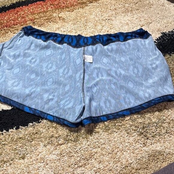 Hello Mello Breakfast in Bed Extra Soft Lounge Shorts Blue Women's Large/XLarge - Picture 6 of 7